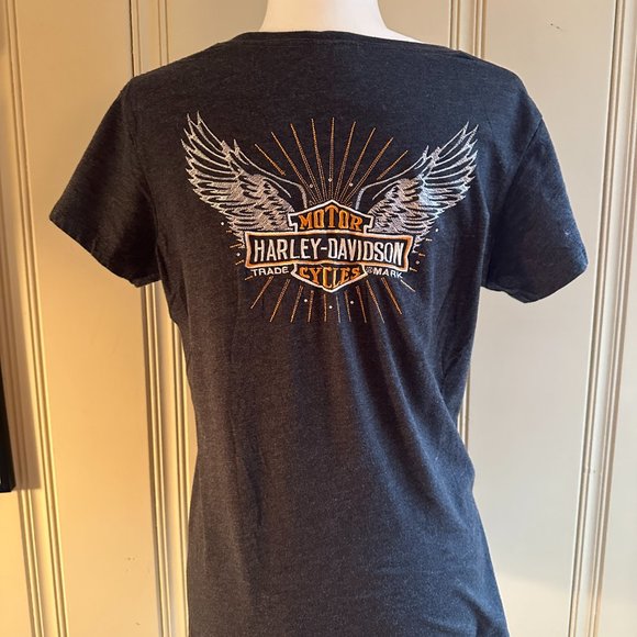 Harley Davidson Limited Edition T Shirt Rhinestones Dealer Logo New Berlin WI - Picture 4 of 7